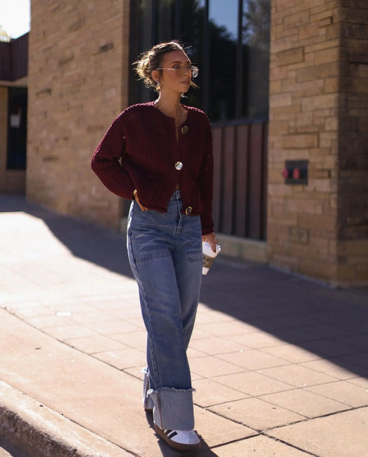 MUJER 2025 Gebreide Cropped Cardigans voor Dames - Stijlvolle Herfst Breisels