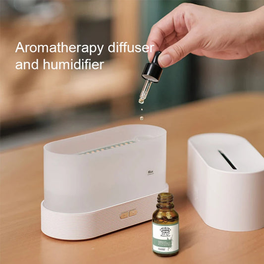 KINSCOTER Aroma Diffuser Air Humidifier - Ultrasonic Cool Mist Maker with LED Flame Lamp