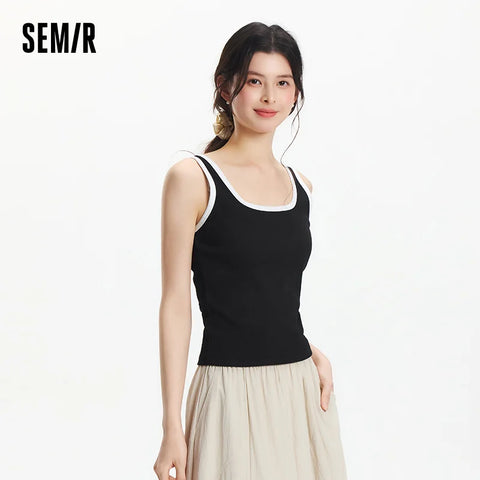 Semir Cropped U-hals vest voor dames 