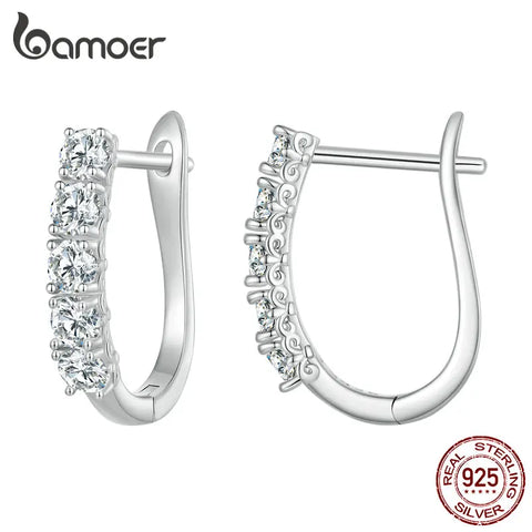 BAMOER 1.0CT Moissanite Creolen – 925 Sterling Zilver 