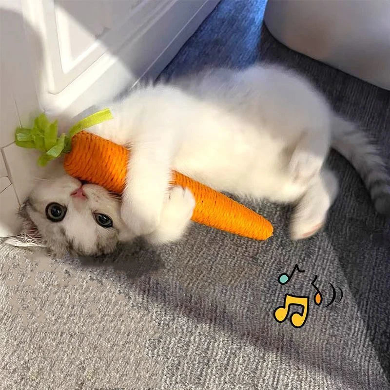 Audible Carrot Tickling Cat Stick