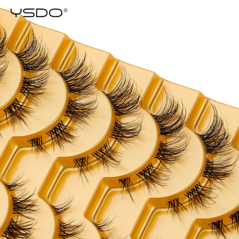 YSDO Natuurlijke Valse Wimpers: 3/6/10 Paar Wispy Faux 3D Mink Wimpers