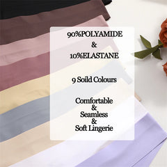 FINETOO 4PCS Silk Satin Seamless Underwear