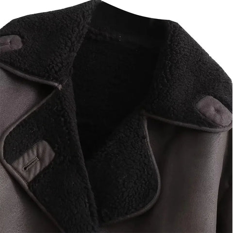 MUJER 2025 Dikke imitatieleren jassen voor dames - Stijlvolle warme herfst-winterjassen