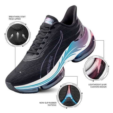 ONEMIX Men's Running Shoes - Air Cushion Sneakers for Height Increase and Comfort