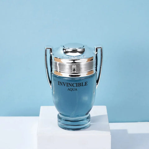 100ML Invincible Aqua Men's Perfume EDP - Woody Aquatic Notes, Fresh Ocean Fragrance Spray Gift for Men