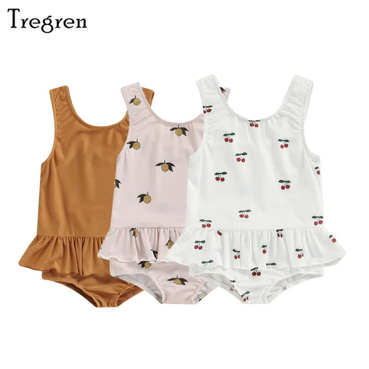 Tregren 6M-3Y Cute Lemon Cherry Swimwear