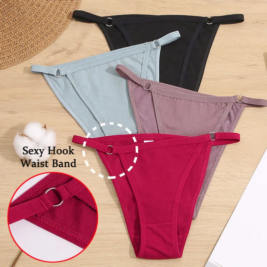 3PCS/Set Cotton Panties Women's Underwear - Soft, Sexy Low-Waist Briefs