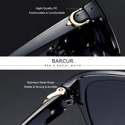 BARCUR TR90 Cat-Eye gepolariseerde zonnebril – Gradient UV400 dameszonnebril