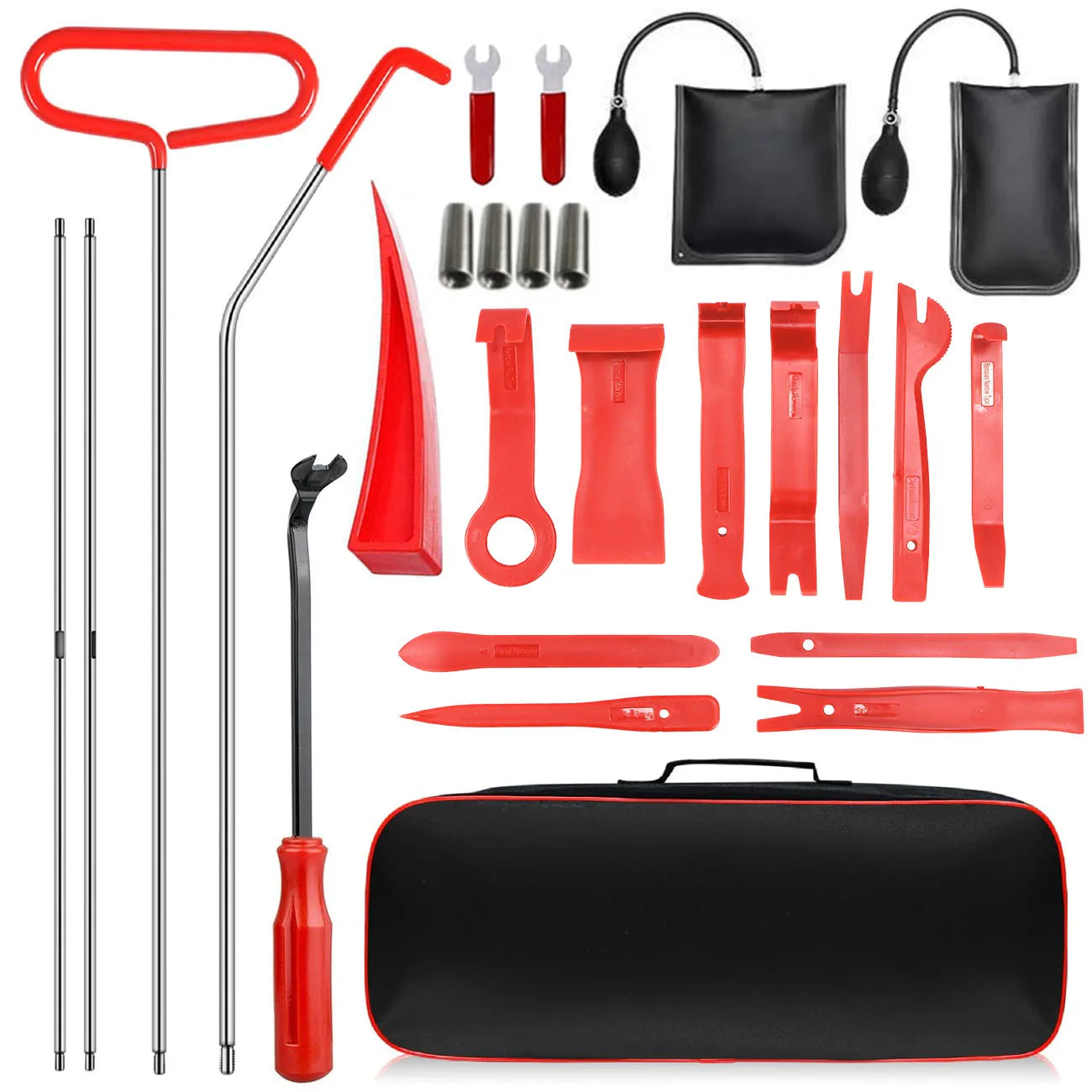 Car Door Tool Kit - Inflatable Air Wedge & Long Reach Tool Set for Auto Repairs