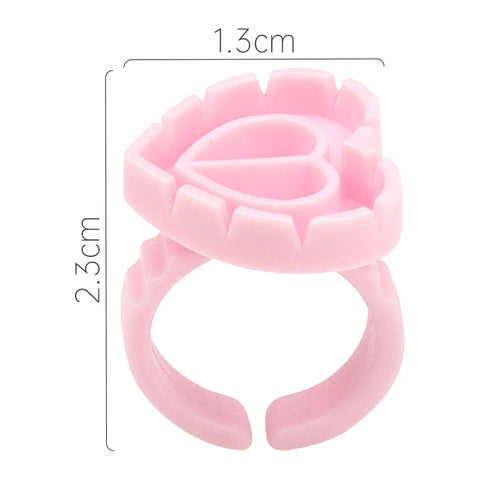 AILEISHI 100Pcs Disposable Eyelash Extension Glue Ring Cups