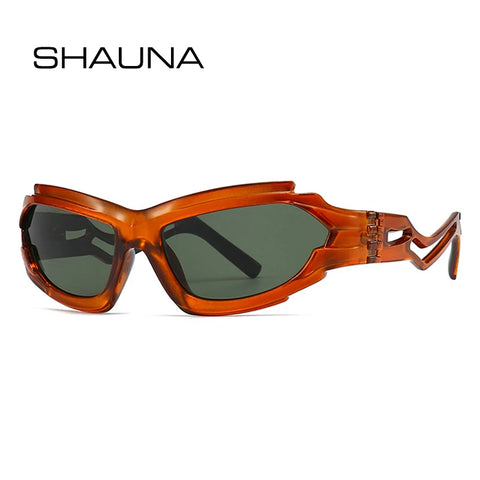 SHAUNA Irregular Cat-Eye Sunglasses – Unique Hollow-Leg UV400 Unisex Luxury Shades