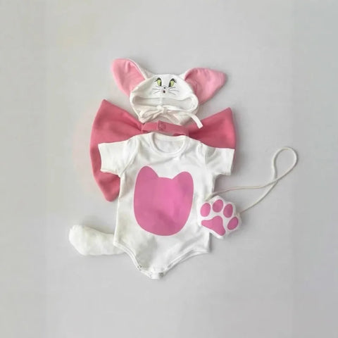 Summer Baby Romper - Cute Cat Outfit for Infants