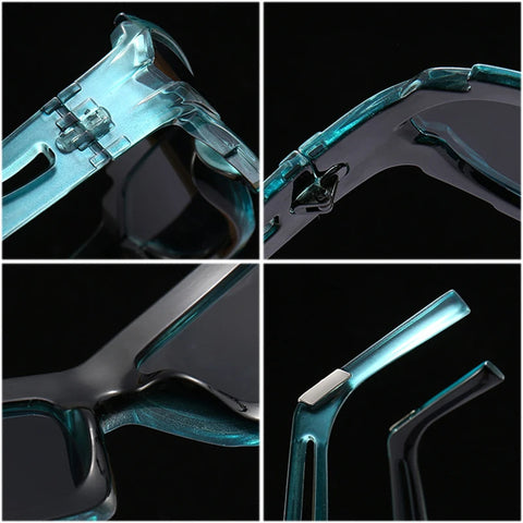 SHAUNA Irregular Cat-Eye Sunglasses – Unique Hollow-Leg UV400 Unisex Luxury Shades