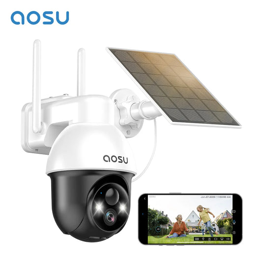 AOSU 3MP PTZ Solar Security Camera