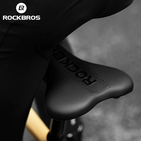 ROCKBROS Comfortable Cycling Saddle – Shock Absorption & Wear-Resistant PU Leather Cushion