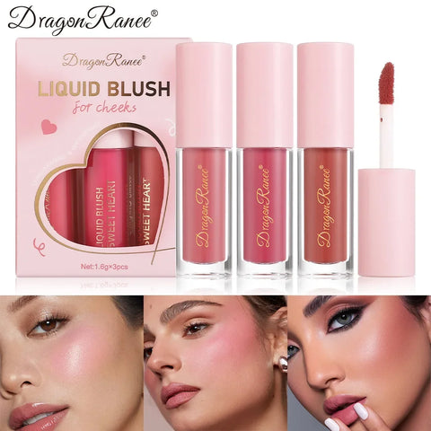 1/3Pc Mini Matte Liquid Blush - 8 Color Velvet Blusher for a Natural Glow
