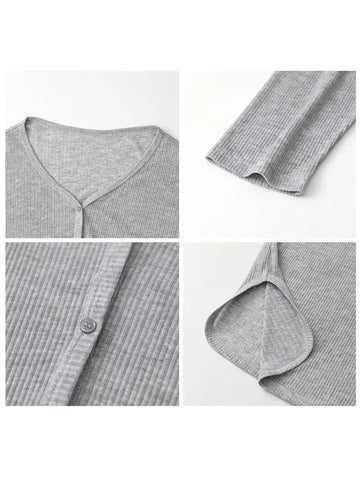 CHIC VEN Women's Cardigan - V-neck Long Sleeved Jumper