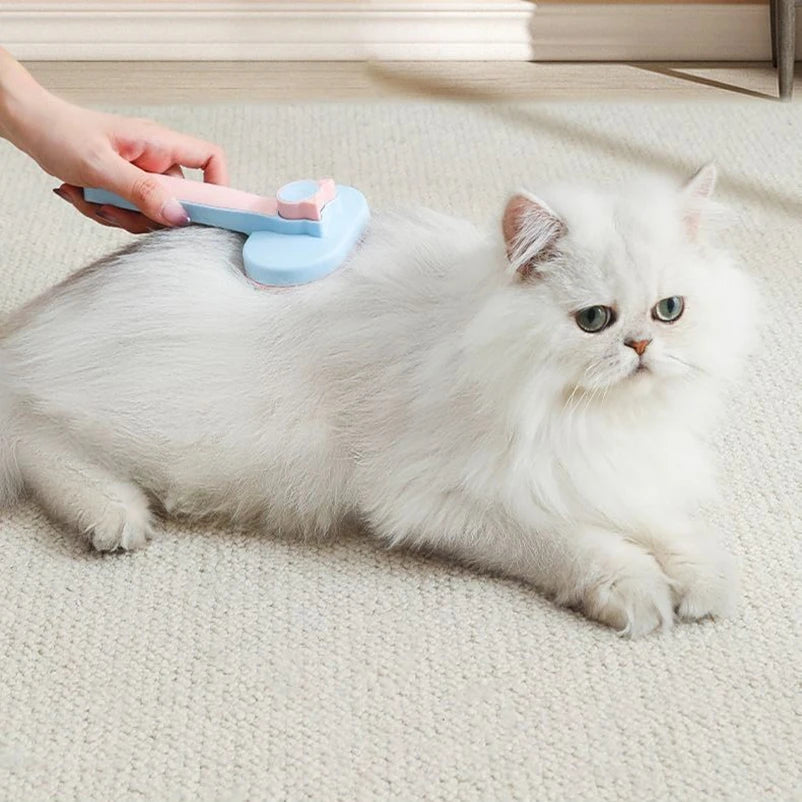 Blue Cat Brush for Dogs – Floating Hair Removal Comb
