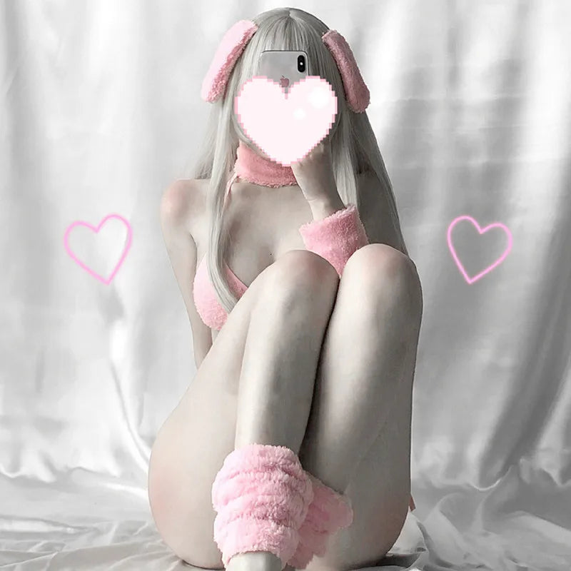 Sweet Pink Bunny Girl Bikini Underwear