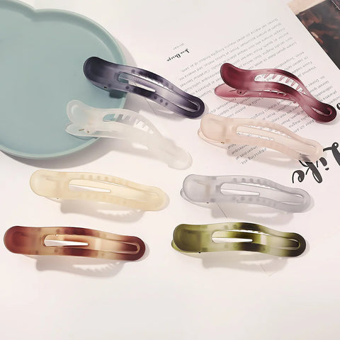 Acrylic Matte Duckbill Hair Claws and Barrettes - Stylish Hair Accessories for Women