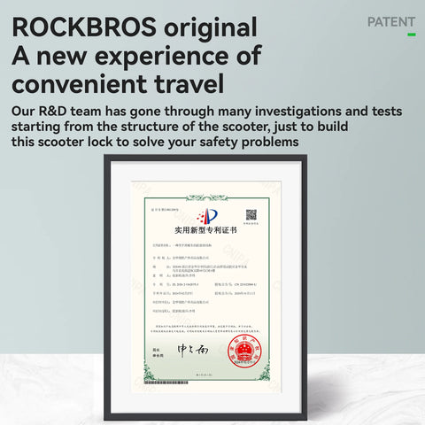 ROCKBROS Multi-Purpose Portable Scooter Lock - Durable Anti-Theft Protection for Bicycles and Helmets