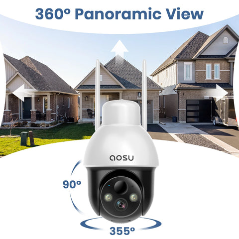 AOSU 3MP PTZ Solar Security Camera