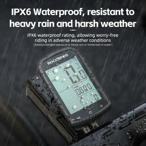 ROCKBROS Bicycle Computer GPS 5.0 - Waterproof Wireless Speedometer & Bike Accessories
