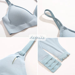 FINETOO Women Wireless Deep V Padded Bralette