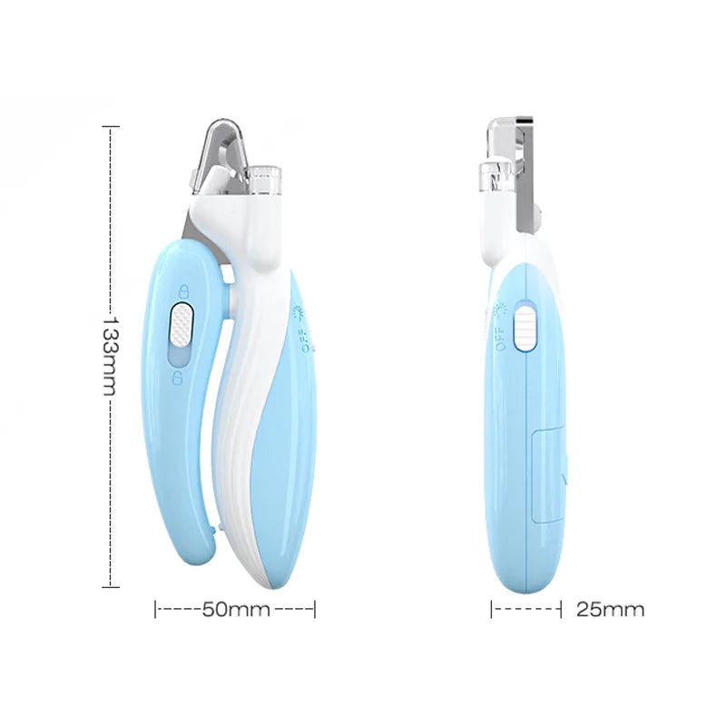 Professional Pet Nail Clippers with LED Light - Ideal for Dogs, Cats, and Small Animals
