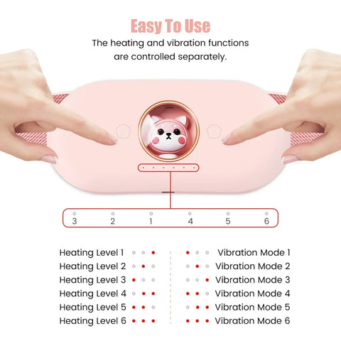 Portable Heating Pad for Menstrual Pain Relief - Self Massage Heated Belt