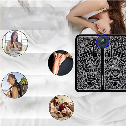 Electric Foot Massager Pad for Relaxation and Recovery - Ideal for Home and Outdoor Use