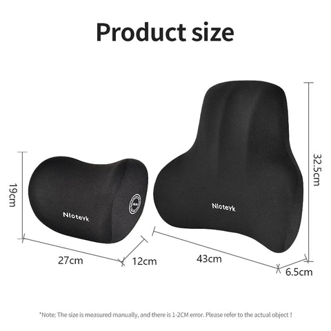 Car Memory Foam Neck and Lumbar Support Cushion