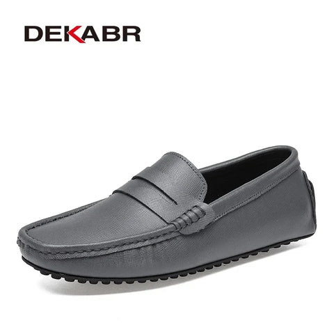 DEKABR Herren-Modische Loafer – Klassische Freizeit-Loafer aus Leder