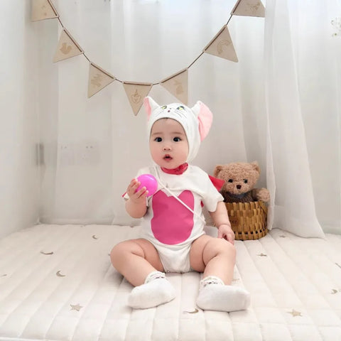 Summer Baby Romper - Cute Cat Outfit for Infants