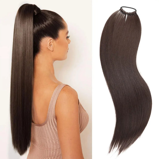 AZQUEEN 24 Inch Long Straight Synthetic Hair Extensions
