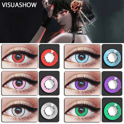 VISUASHOW Elements Blue Yearly Cosplay Contacts