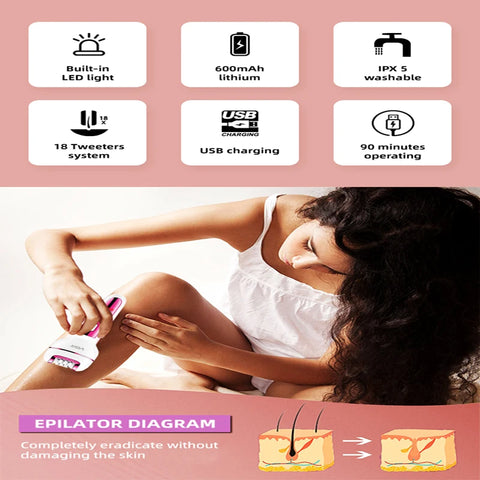 Original VGR 3in1 Epilator Women Electric Shaver