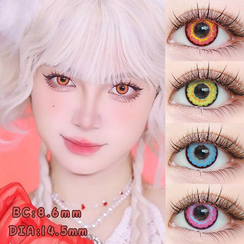 VISUASHOW Rainbow Colored Contact Lenses for Cosplay
