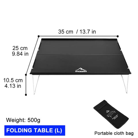 Widesea Camping Foldable Table - Lightweight Outdoor Desk for Picnics, Fishing, and Adventure