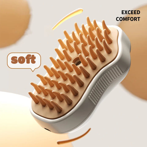 3-in-1 Electric Pet Brush - Cat & Dog Grooming with Spray & Massage