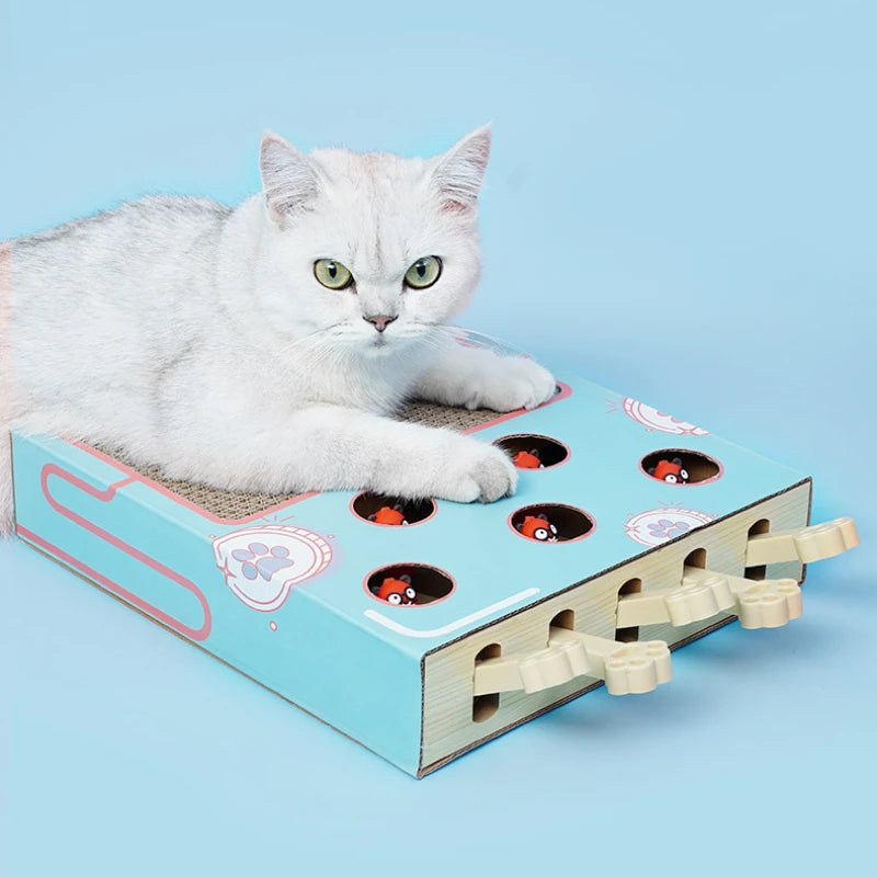 Interactive Whack-a-Mole Cat Scratching Board - Fun and Functional Cat Toy
