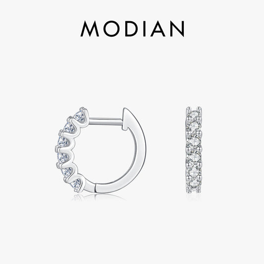 MODIAN D Color Moissanite Small Hoop Earrings