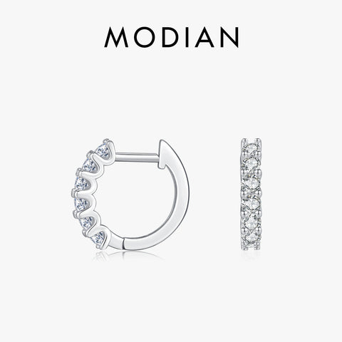MODIAN D Color Moissanite Small Hoop Earrings