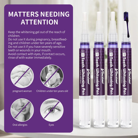 Vaclav V34 Purple Teeth Whitening Gel Pen