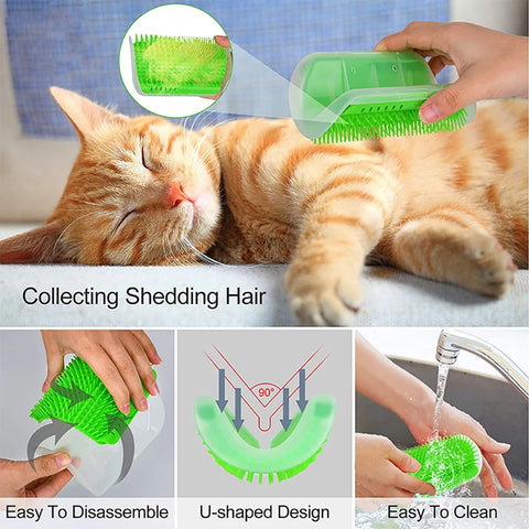 Cat Scratcher Massager - Multi-Functional Grooming Tool for Cats and Dogs
