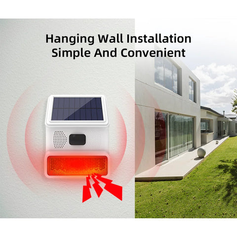 TAIBOAN 433MHZ Wireless Solar Siren Alarm