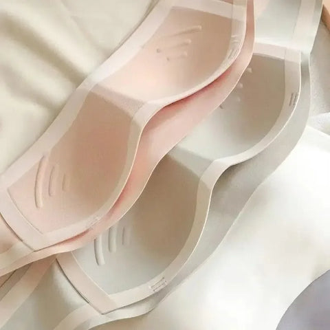 Seamless Tube Top Bra with Invisible Straps - Non-Slip Wireless Bralette for Women