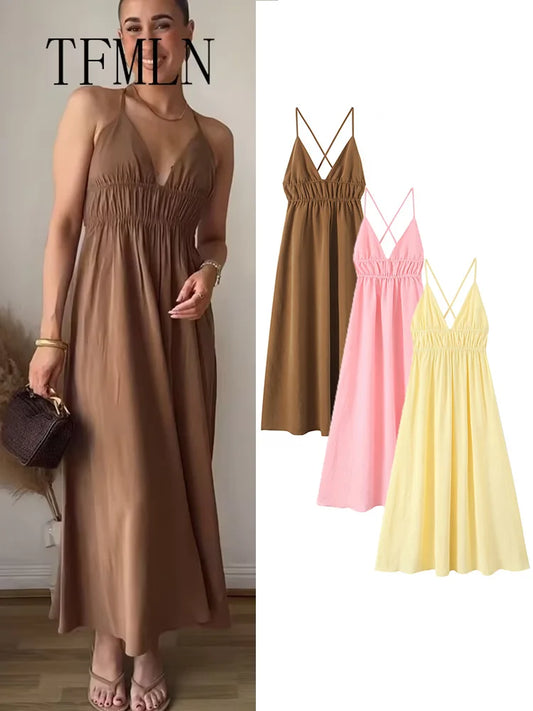 TFMLN Women Retro Sling Dress