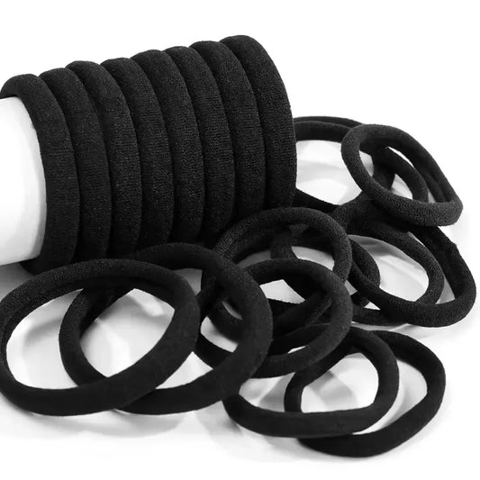 200 stuks/set dames- en meisjesbasis haarbanden - eenvoudige effen kleuren elastische hoofdband haarbanden haaraccessoires paardenstaarthouder